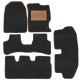 Leganza A2CW180Car Footmat, Color Black White, Material PVC, Finish Textured