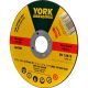 York YRK2304640K A60TBF Inox Cutting Disc, Size (Diameter x Thickness x Bore) 115 x 1.6 x 22.23mm