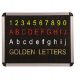 Asian Perforated Black Board (Dotted Board) Alphabetic Letters, Size 24mm, White Color