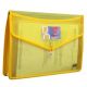 Solo DC 554 Flexi Document Case (With Extra Net Pocket), Size F/C, Yellow Transparent Color