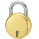 Harrison 0054 Clinched Joint Round Padlock, Size 50mm, No. of Keys 3K, Lever/Pin 6L, Material Brass, Model M.P.3 BRASS