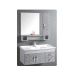 Elegant Casa PS-100 Bathroom Cabinet, Main Cabinet Size 1000 x 480 x 460mm, Mirror Size 700 x 700mm, Side Cabinet 250 x 120 x 700mm, Material Stainless Steel