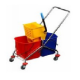 Amsse Double Bucket 44L Wringer Trolley With SS Frame