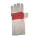 Samarth Leather Red Palm Hand Gloves, Color Grey