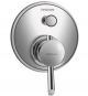 Hindware F110043 Single Lever High Flow Divertor With Wall Flange And Knob, Finsih Chrome