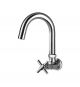 Hindware F120021 Sink Cock With Normal Swivel Spout, Finsih Chrome