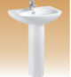 White Pedestal Basin Series - Musso - 550x420x800 mm