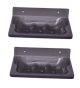 Easyhome Furnish EBA-A-1072B Acrylic Soap Dish Set, Material Acrylic, Color Black, Dimension 15 x 11 x 4cm