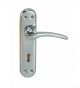 Harrison 21600 Economy Series Mortice Handle Set with Computer Key, Design Oval, Finish BCP, Material Iron, Computer Key Length 200mm