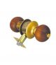 Harrison 0163 Wooden Pin Cylindrical Lock, Finish DARK WOOD, Size 60mm, No. of Keys 3, Lever/Pin 6P