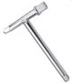 rako RTC-007 Square Drive T-Type Spanner, Size 3/8 x 1/2 x 3/4mm, Length 250mm, Weight 0.6kg, Finish Chrome Plated