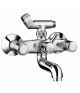 Bobs Wall Mixer Faucet with Telephonic Shower Arrangement, Collection Cubix-B, Cartridge 40mm